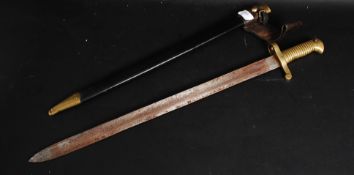 A 19th century brass handled chassepot b