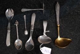 Small collection of silver and silver fl