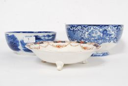 A George Jones Abbey pattern blue and wh