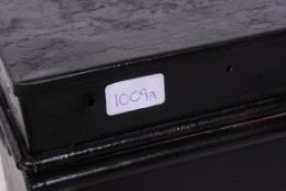 A Victorian 19th century ebonised metal