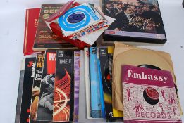 A collection of vintage LP's and 45's to