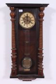 A 19th century walnut cased vienna regul