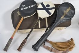 A vintage 1970's squash bag of two tone