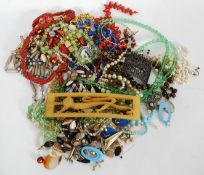 A collection of assorted costume jewelle