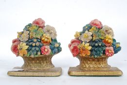A pair of mid 20th century gilt painted