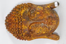 A large 20th century faux metal wall mou