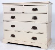 An Edwardian painted mahogany shabby chi