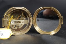 A 20th century brass cased compass with