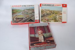 Three boxed vintage commemorative jigsaw