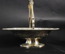 A silver plated fruit bowl retailed by P