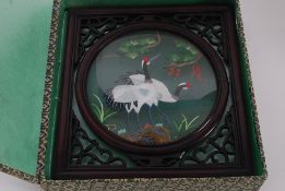 A 1950's boxed Chinese revolving hardwoo