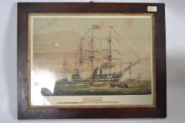 A 19th century lithograph print entitled