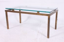 A good 20th century brass and glass coff