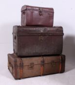 A good stack of vintage suitcases to inc