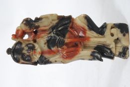 A 20th century chinese soapstone figurin