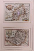 2 framed and glazed maps of Gloucestersh