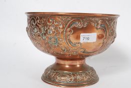 A heavily polished ornate silver plate o