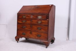 A 19th century Georgian mahogany bureau.