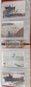 A collection of 64x photograph postcards, each depicting shipwrecks,