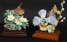 2 Royal Worcester limited edition figurines by Dorothy Doughty of birds on naturalistic bases