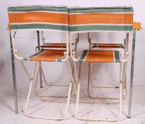 A retro camping set to include folding table and four folding chairs please see images.