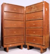 An excellent pair of Air Ministry Industrial large fall front bookcase cabinets ( lawyers stacking