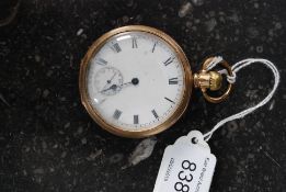 A vintage Waltham 15 Jewels movement, Made In The USA gold plated pocket watch,