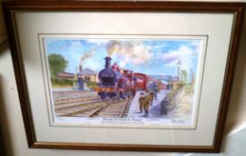 A collection of 4x Railway prints,