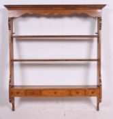 A good quality solid oak hanging spice rack / plate dresser by Batheaston cabinet makers  /