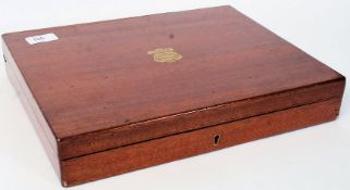 A good and interesting Edwardian mahogany cased canteen of fish knives,