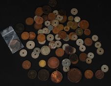 COINS; A collection of coins to include Belgium & French silver coins (and others).