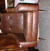 A 1970's French Retro Faux Crocodile Skin & Chrome armchair.