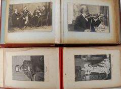 2x Victorian scrap albums featuring scraps and photographs of composers,