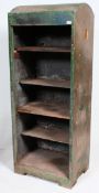 A vintage metal industrial garage advertising display Castrol Oil ? cabinet in green finish having