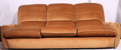 A vintage 20th century French 3 seater sofa settee in the manner of Ligne Roset.