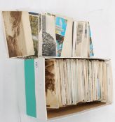A box of assorted mixed postcards, approx 500,