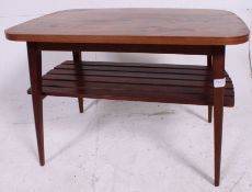 A superb 1960's Danish rosewood and teak design occasional / coffee table with slatted magazine