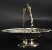 A silver plated fruit bowl retailed by Pleasance and Harper of Bristol.