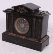 A good Victorian slate mantel clock by Benson of Ludgate Hill, London.