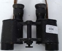 A pair of Eleitz binoculars, engraved 'C Arnett 1898-1929,