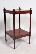 A 19th century mahogany twin tier side table.
