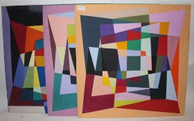 Douglas Herbert Courtenay Auburn  (1916 - 2000) A collection of 10 geometric abstract oil on board