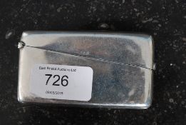 A hallmarked silver 1904 card case with hallmarks to rim. 42.