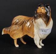 A 20th century Beswick collie dog figurine bearing stamp to the base