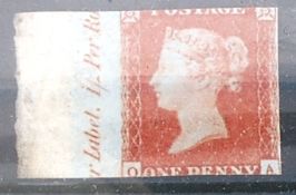 Stamps GB 1841 1d Red brown.