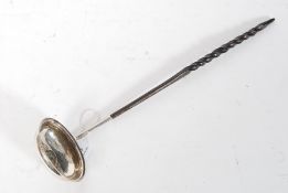 A 19th century 1804 Georgian hallmarked silver toddy spoon / ladle,