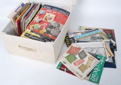 A large quantity of vintage needlecraft books, knitting patterns,