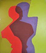 Audrey Lewis Hopkins ( 1914 - 2011) A stunning framed large oil on canvas painting entitled '