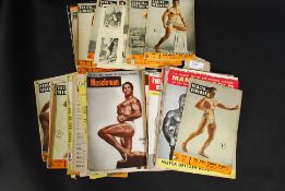 A collection of 28x vintage Health & Strength & The Bodybuilder magazines.