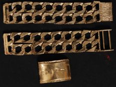 A 9ct gold gentlemans curb linked bracelet ( af  ) weight 33.